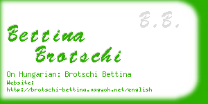 bettina brotschi business card